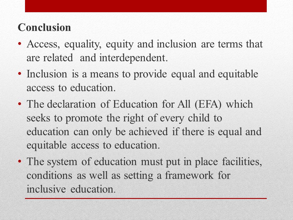 equity and equality in education pdf